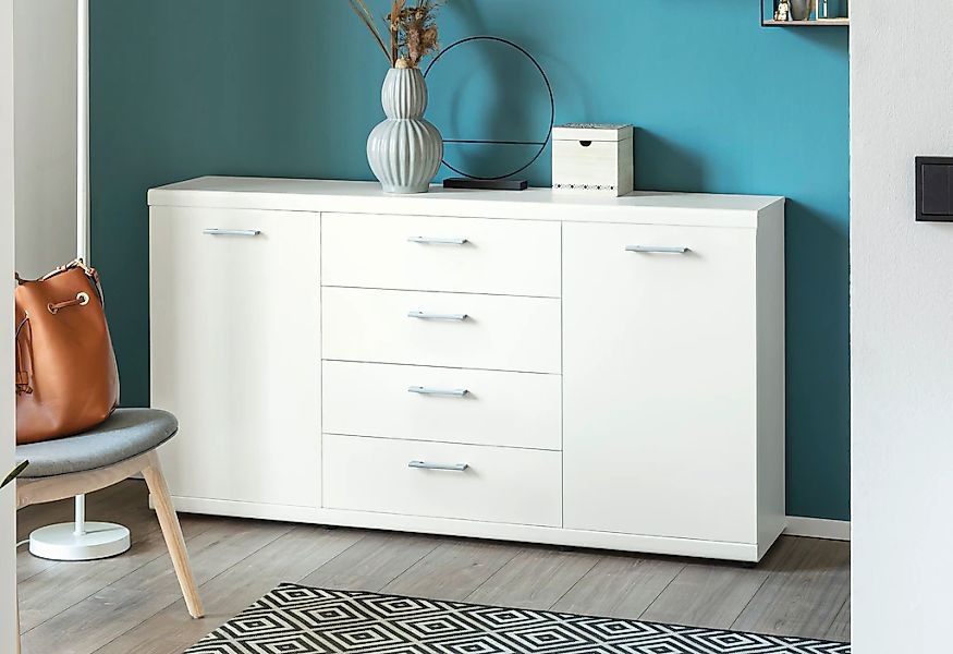 VOGL Möbelfabrik Sideboard "Sunny" mit 2 Türen und mittig 4 Schubkästen günstig online kaufen