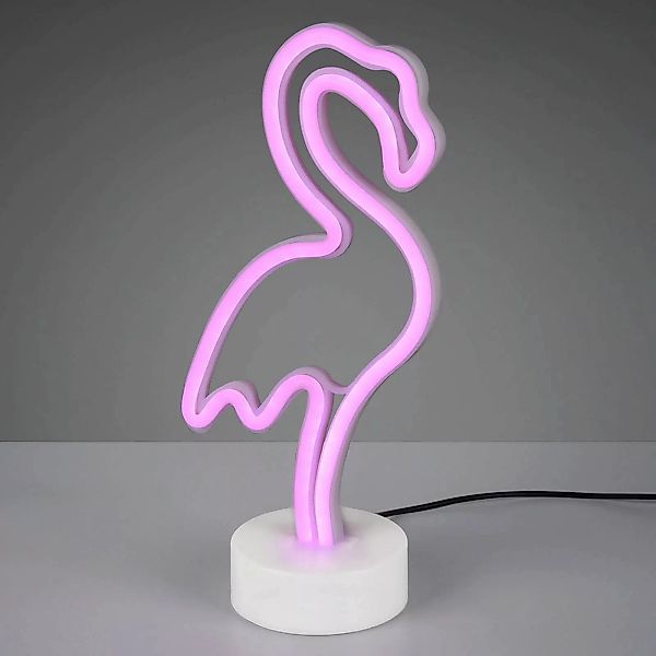 Reality LED Tischleuchte Flamingo 29,2 cm x 13,5 cm x 8,5 cm Weiß günstig online kaufen