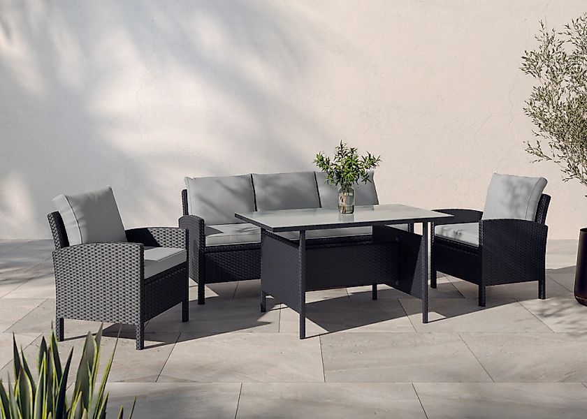 KONIFERA Gartenlounge-Set ""Brooklyn"", (Set, 12 tlg., 1x 3er Sofabank, 2 S günstig online kaufen