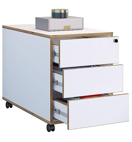 VCM Rollcontainer Holz Rollcontainer Bürocontainer Salia 3 Schublade günstig online kaufen