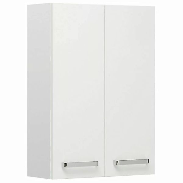 Lomadox Badezimmer 2-türiger Hängeschrank WARSCHAU-66 Badschrank in weiß gl günstig online kaufen