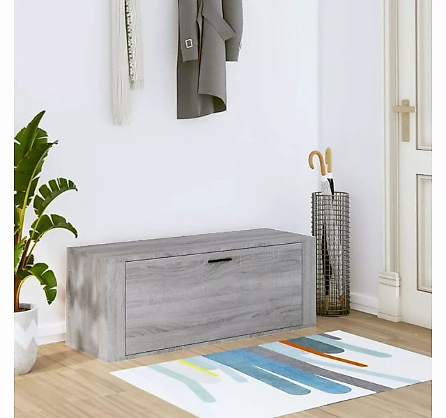 vidaXL Schuhschrank Wand-Schuhschrank Grau Sonoma 100x35x38 cm Spanplatte günstig online kaufen