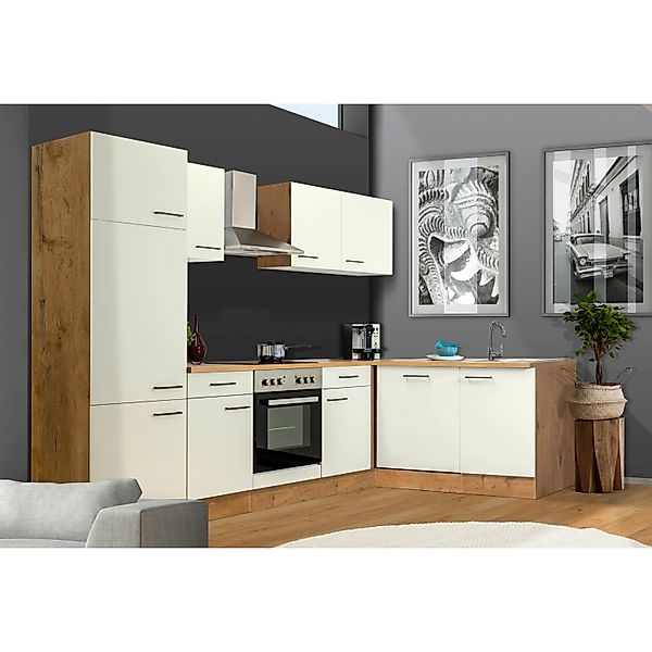 Flex-Well Exclusiv Winkelküche Vintea 280x170 cm Magnolia-Lancelot Oak günstig online kaufen