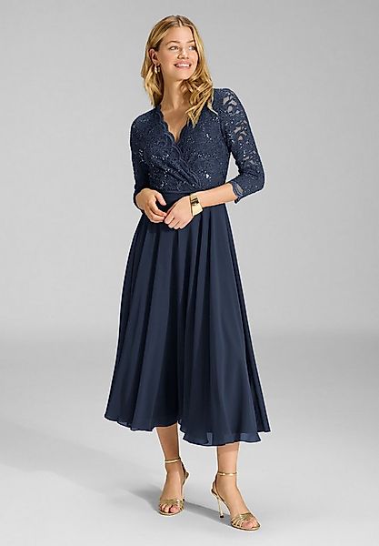SWING Cocktailkleid - Cocktailkleid aus Material-Mix Taillierte Passform mi günstig online kaufen