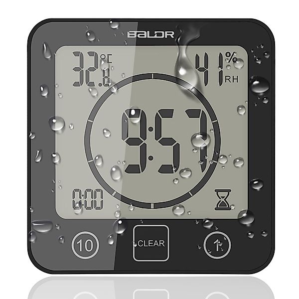 BlingBin Badezimmeruhr LCD Digital Dusche Wecker, günstig online kaufen