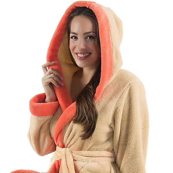 CelinaTex Bademantel Morgenmantel Damen Flausch kurz günstig online kaufen