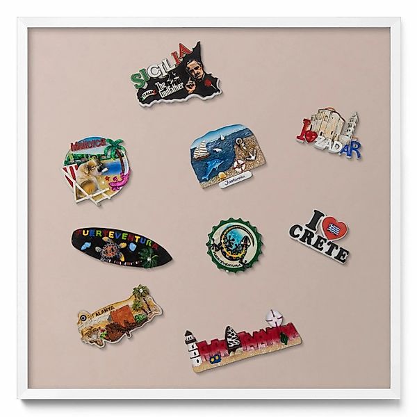 Tulup Magnettafel Magnettafel aus Metall für Souvenirs Farbpuder Rosa Beige günstig online kaufen