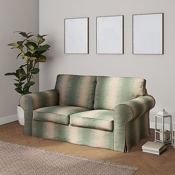 Bezug für Ektorp 2-Sitzer Schlafsofa NEUES Modell, grün-beige, Sofabezug fü günstig online kaufen