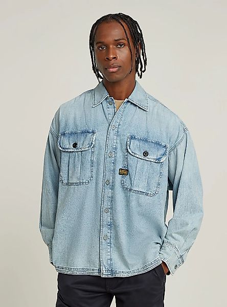G-STAR Langarmshirt "2 Pocket Pleated Boxy Hemd" günstig online kaufen