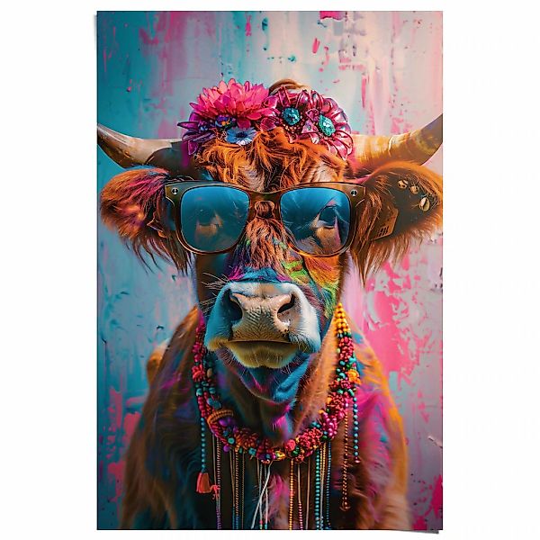 Reinders Poster "Festival Cow" günstig online kaufen