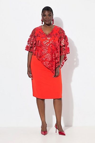 Ulla Popken Abendkleid Kleid Überwurf Pailletten günstig online kaufen