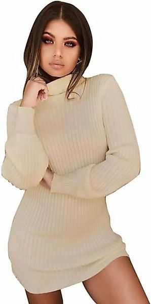 KIKI Strickkleid Strickkleider Damen Lange Ärmel Kleid Sexy Pulloverkleid M günstig online kaufen
