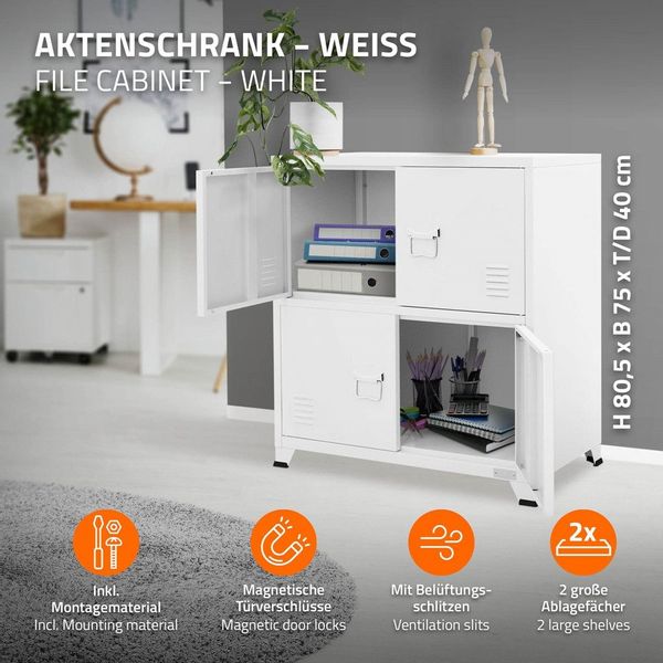 ML-DESIGN Aktenschrank Metallschrank mit Schubladen freistehender günstig online kaufen