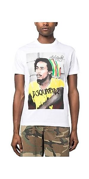 Dsquared2 Print-Shirt Dsquared2 Bob Marley Logo T-Shirt Weiß Herren S günstig online kaufen