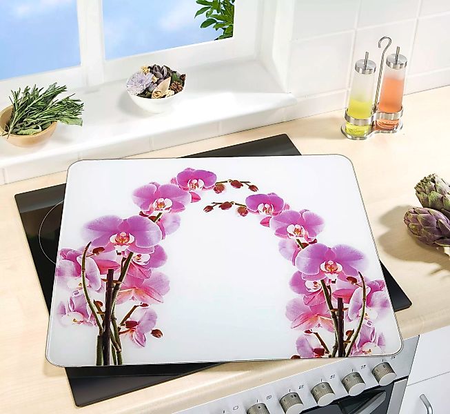 WENKO Herd-Abdeckplatte "Orchideenblüte" günstig online kaufen