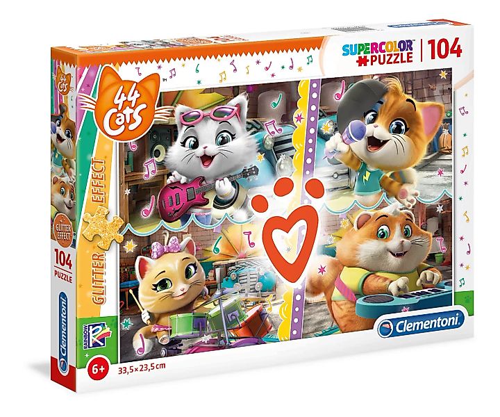 Clementoni 27539 - 44 Cats - 104 Teile Puzzle - Glitter Effect günstig online kaufen