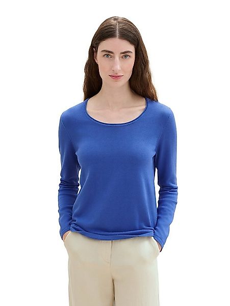 TOM TAILOR Strickpullover aus Viskose mit Rundhalsausschnitt günstig online kaufen
