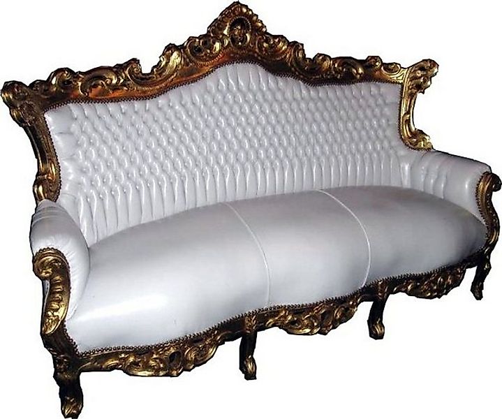 Casa Padrino Sofa Barock Sofa Master Weiß / Gold günstig online kaufen