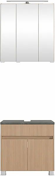 welltime Badmöbel-Set »EIXO, Set aus Spiegelschrank und Unterbeckenschrank« günstig online kaufen