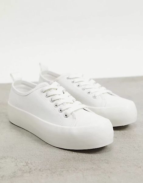 ASOS DESIGN – Dessy – Plimsoll-Sneaker in Weiß günstig online kaufen