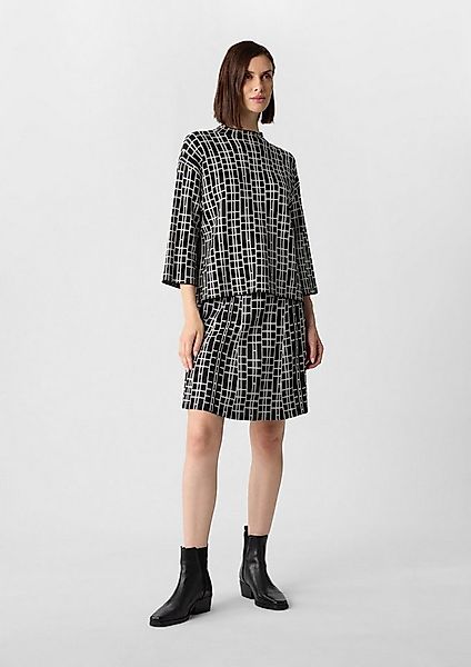 comma Minirock Rock Jacquard-Strickrock mit grafischem Muster günstig online kaufen