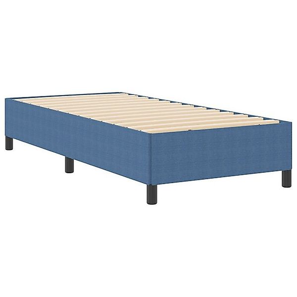vidaXL Bett Bettgestell Blau 100x200 cm Cord-Stoff (1-tlg) günstig online kaufen