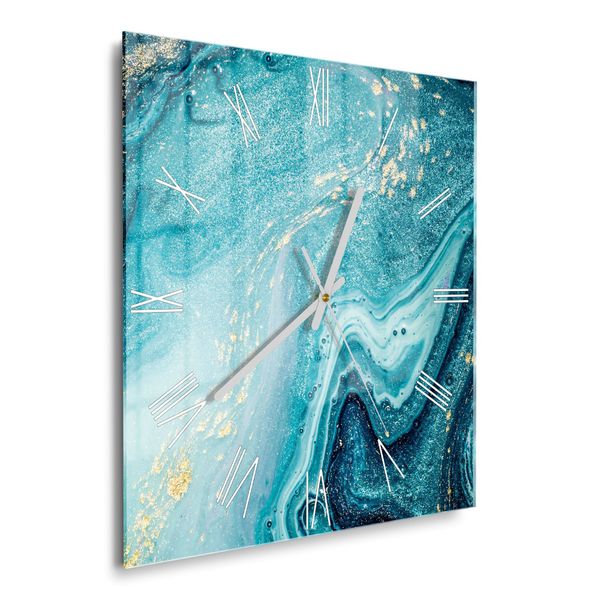 DEQORI Wanduhr 'Meer aus Marmor' (Glas günstig online kaufen