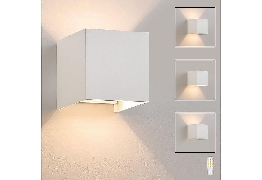 Nettlife LED Wandleuchte Wandleuchte Modern Up Down Strahl G9, LED fest int günstig online kaufen