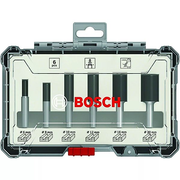 Bosch Nutfräser Set 8 mm Schaft 6-teilig günstig online kaufen