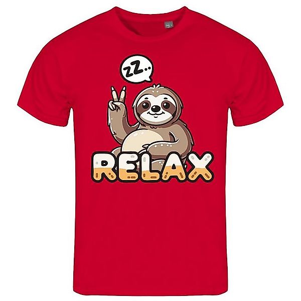 deinshirt Print-Shirt Herren T-Shirt Relax Faultier Funshirt mit Motiv günstig online kaufen