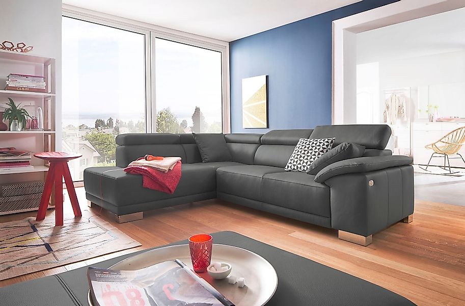 3C Candy Ecksofa "Menorca modern und bequem, OTTOs Choice, L-Form", Kopftei günstig online kaufen