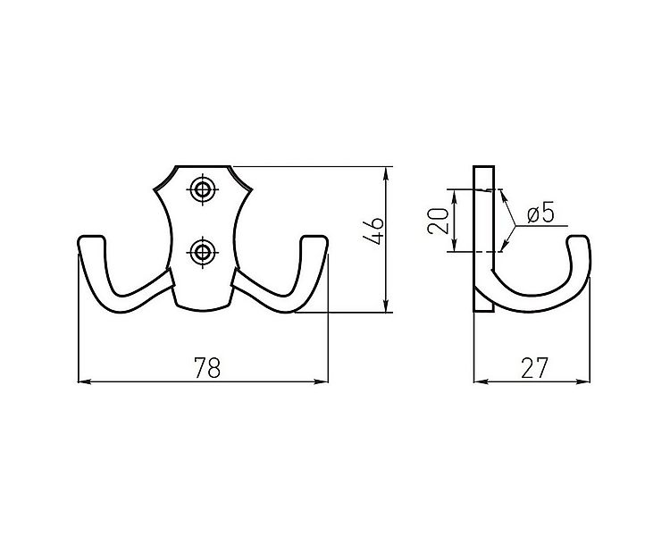 MS Beschläge Kleiderhaken Kleiderhaken Mantelhaken WP89 Handtuchhalter Zama günstig online kaufen