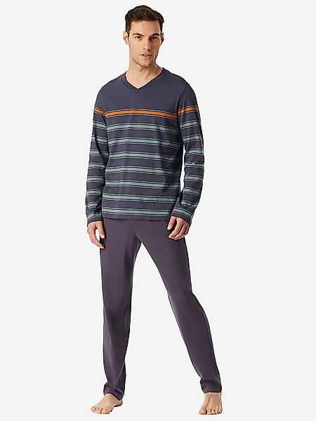 Schiesser Pyjama Casual Nightwear (2 tlg) schlafanzug schlafmode bequem günstig online kaufen