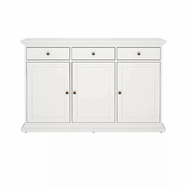 ebuy24 Venedig Sideboard 3 Türen und 3 Schubladen Weiß günstig online kaufen
