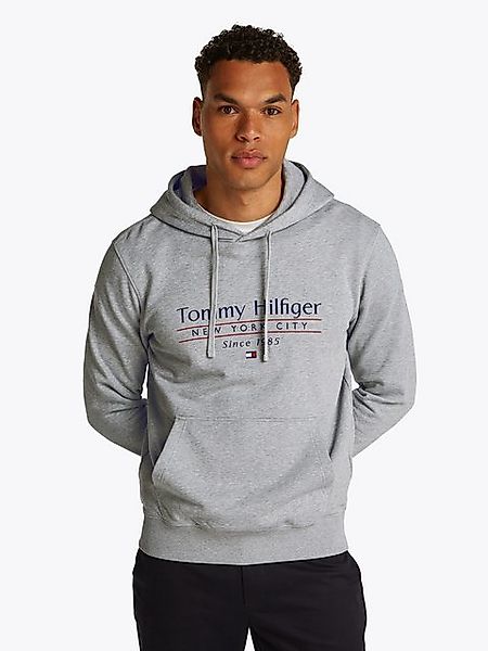 Tommy Hilfiger Hoodie HILFIGER CENTER STACK HOODY mit großem mehrfarbigen P günstig online kaufen