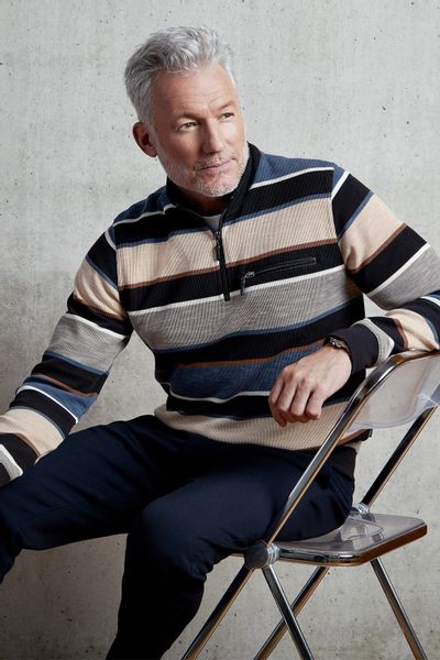 Hajo Sweatshirt Troyer-Sweatshirt mit Streifen in günstig online kaufen