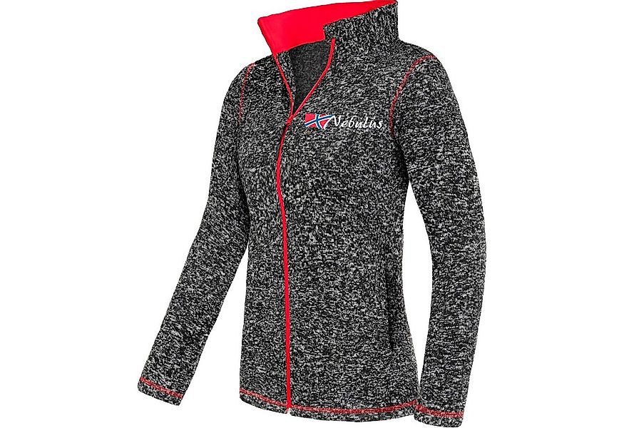 Nebulus Fleecejacke TANNA, P5192 - Damen, schwarz-rot, XXL/44 günstig online kaufen