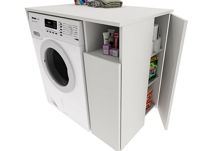 Raumhirsch Furniture Waschmaschinenumbauschrank Überbauschrank mit Fächern günstig online kaufen