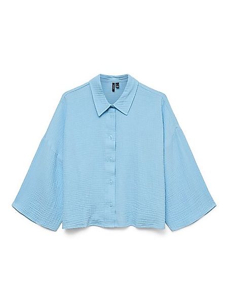 Vero Moda Blusenshirt 3/4 Arm Bluse mit Kragen und Knopfleiste VMNATALI CRO günstig online kaufen