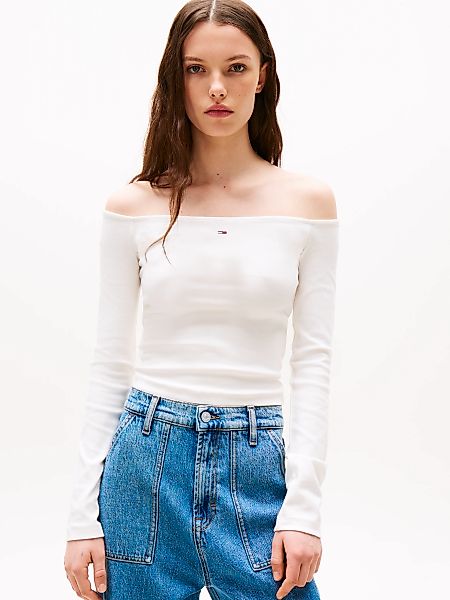 Tommy Jeans Langarmshirt "TJW SLIM ESSENTIAL BOAT NECK LS" günstig online kaufen