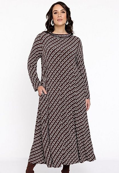YOEK A-Linien-Kleid Damen Kleid Große Größen mit langen Ärmeln günstig online kaufen