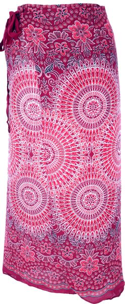 Guru-Shop Minirock Langer Wickelrock, Strandrock, Sommerrock günstig online kaufen
