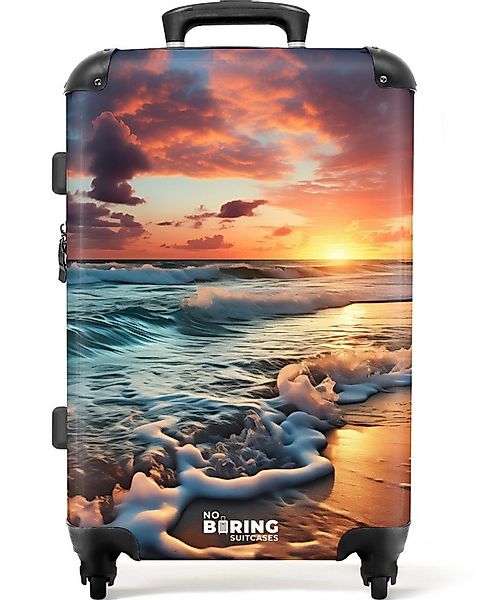 NoBoringSuitcases.com© Hartschalen-Trolley mit leuchtende Räder - Gewelltes günstig online kaufen