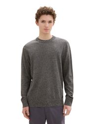 TOM TAILOR Denim Strickpullover in melierter günstig online kaufen