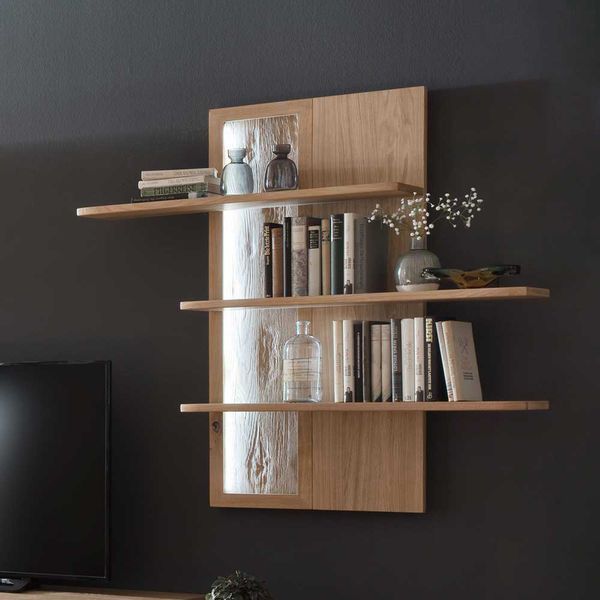 Wohnzimmer Hängeregal mit Eiche Bianco furniert modern günstig online kaufen