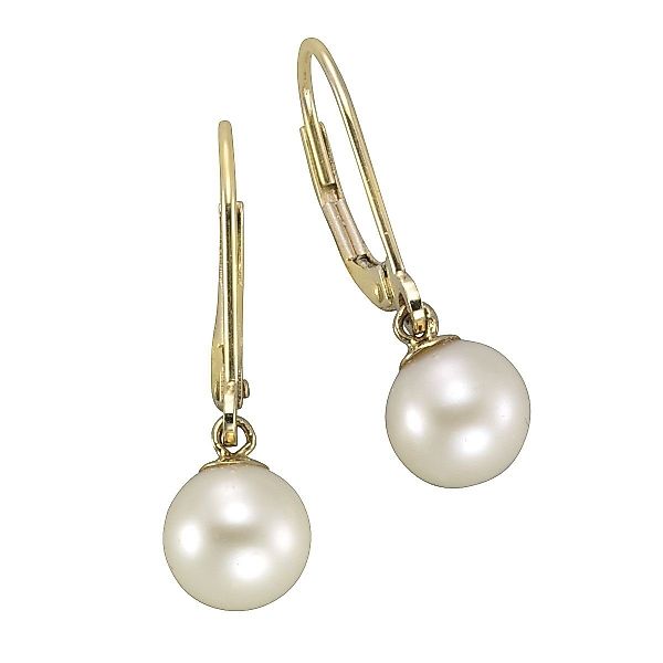 Vivance Paar Ohrhänger 585/- Gelbgold Süßwasserzuchtperle günstig online kaufen