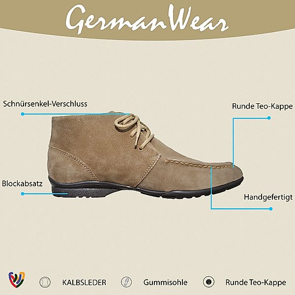 German Wear TREND HSH043 Schnürboots Desert günstig online kaufen