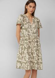 QS Minikleid Volantkleid aus Musselin Raffung günstig online kaufen