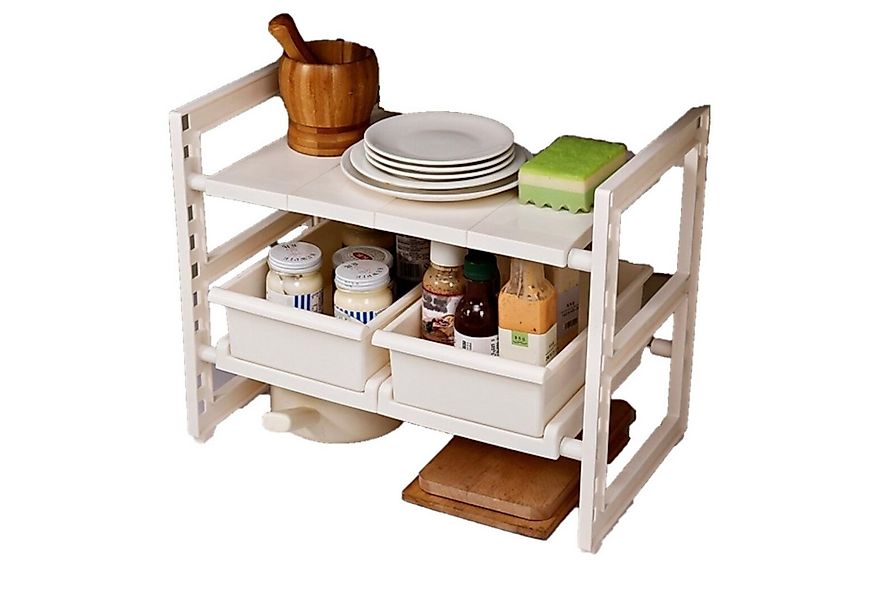 Creliv Küchenregal Schrankeinsatz Ausziehbar & Höhenverstellbar, mit 2 Körb günstig online kaufen