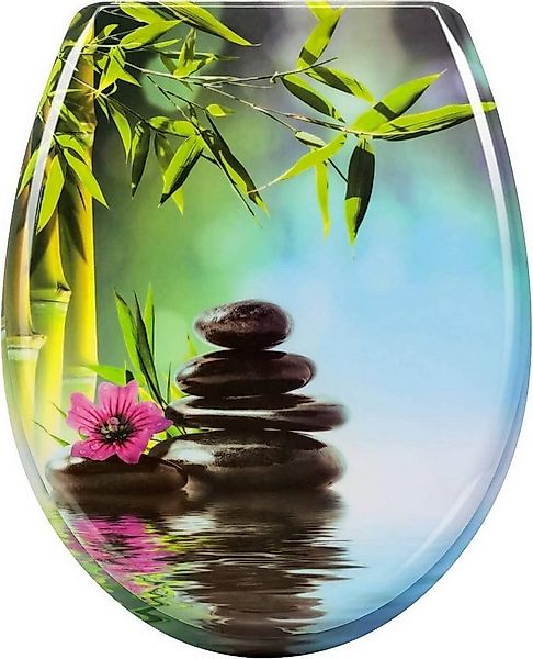 Woltu WC-Sitz (1-St), mit Abesenkautomatik, aus Duroplast, Deco Design günstig online kaufen